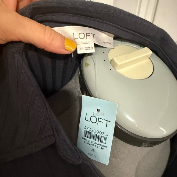 Loft gray button sweater dress NWT - Picture 3 of 3